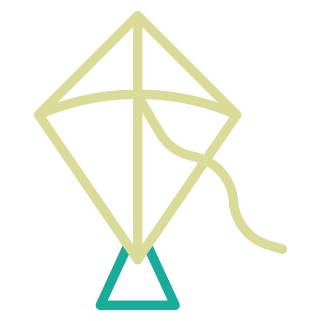 Ilustración del icono vectorial de cometas del conjunto de iconos de entretenimiento