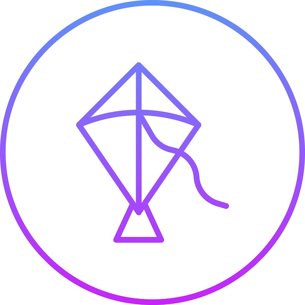 Ilustración del icono vectorial de cometas del conjunto de iconos de entretenimiento