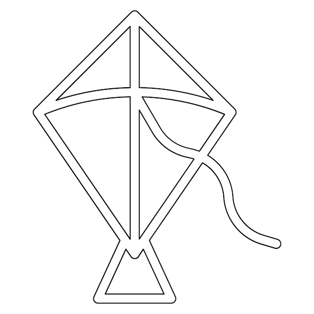 Ilustración del icono vectorial de cometas del conjunto de iconos de entretenimiento