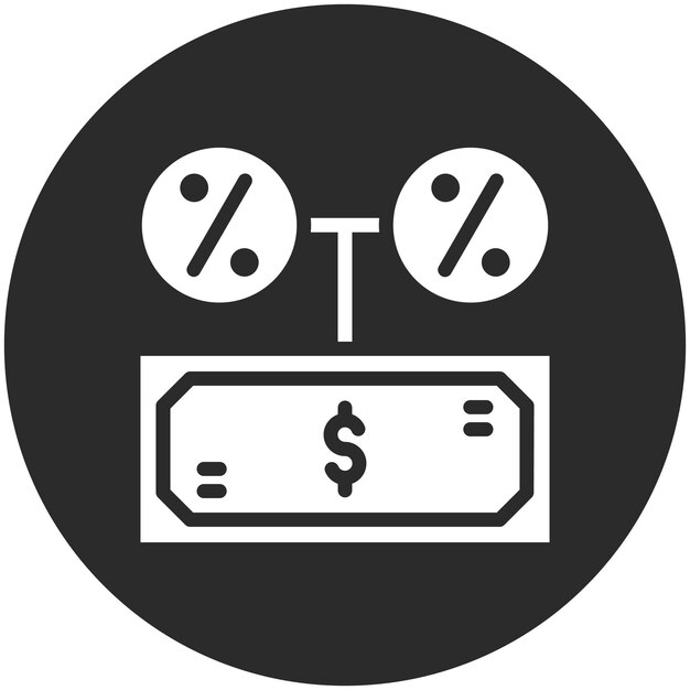 Ilustración del icono vectorial de la Comisión del conjunto de iconos de Finanzas y Dinero
