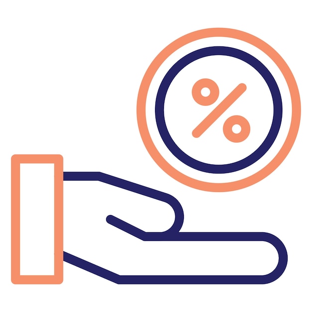 Ilustración del icono vectorial de la Comisión del conjunto de iconos de marketing digital