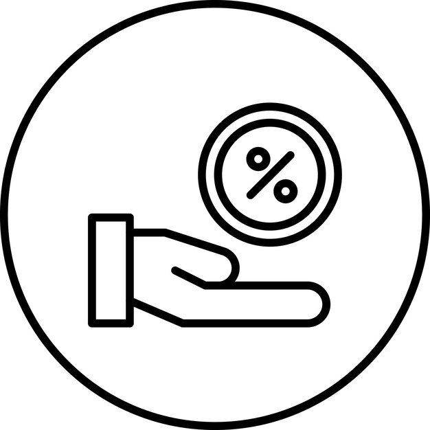 Ilustración del icono vectorial de la Comisión del conjunto de iconos de marketing digital