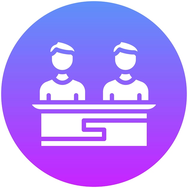 Ilustración del icono vectorial del Comité de la Ley