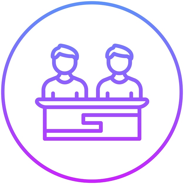 Ilustración del icono vectorial del Comité de la Ley