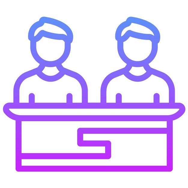 Ilustración del icono vectorial del Comité de la Ley