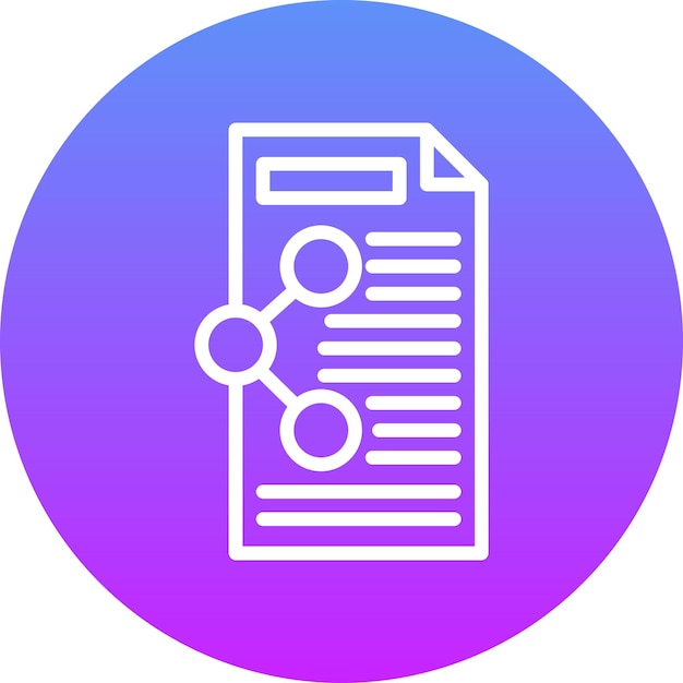 Ilustración del icono vectorial de compartición de contenido del conjunto de iconos de marketing