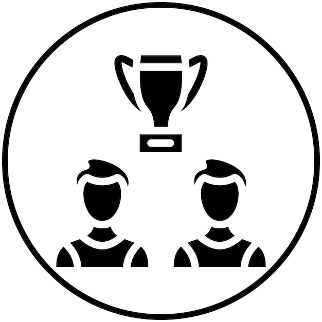 Ilustración del icono vectorial de la competencia del conjunto de iconos de Generation Gap