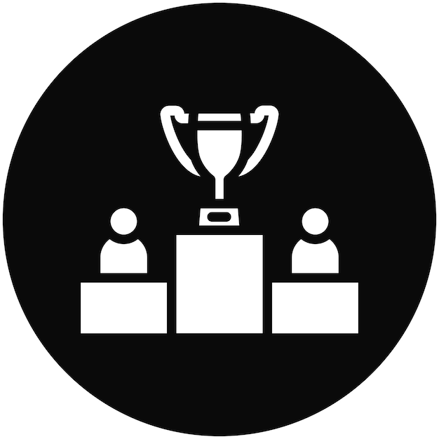 Ilustración del icono vectorial de la competencia del conjunto de iconos de logros