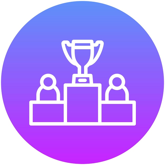 Ilustración del icono vectorial de la competencia del conjunto de iconos de logros