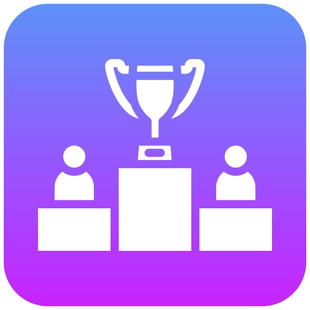 Ilustración del icono vectorial de la competencia del conjunto de iconos de logros
