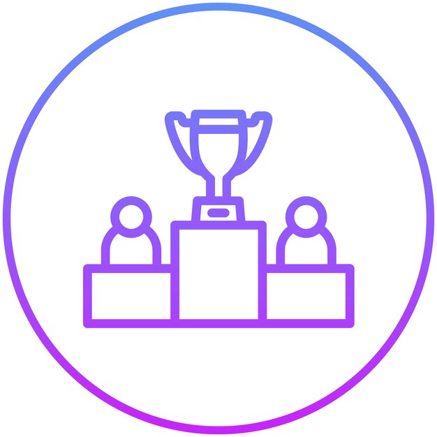 Ilustración del icono vectorial de la competencia del conjunto de iconos de logros