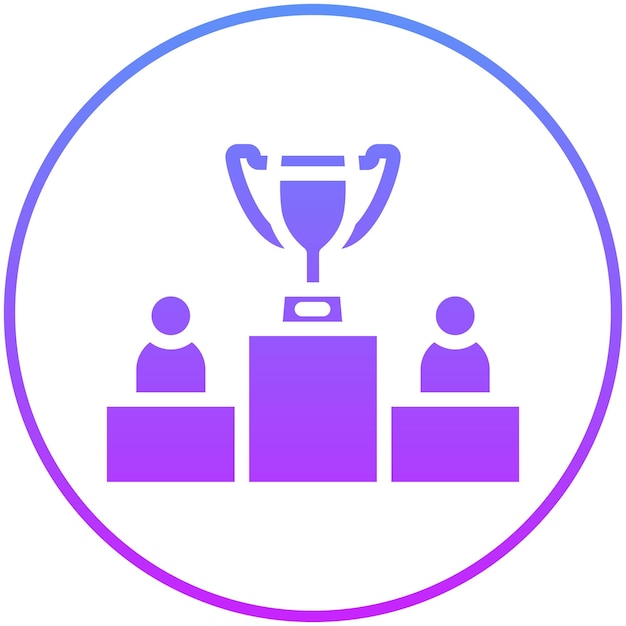 Ilustración del icono vectorial de la competencia del conjunto de iconos de logros