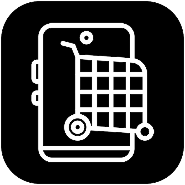 Ilustración del icono vectorial de compras en línea del iconset de Generation Gap