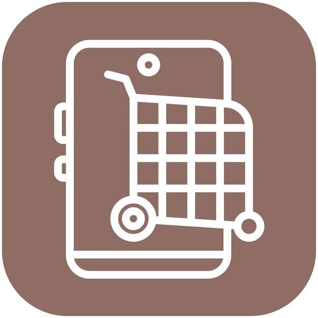 Ilustración del icono vectorial de compras en línea del iconset de Generation Gap