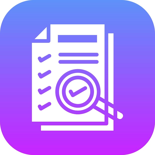 Ilustración del icono vectorial de comprobación de archivos del conjunto de iconos de trabajo desde el hogar