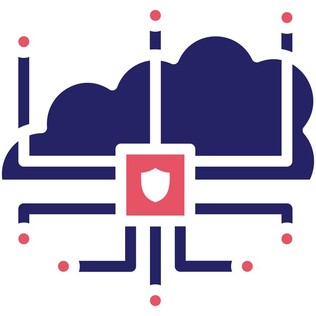 Ilustración de icono vectorial de computación en la nube de Seo y icono web