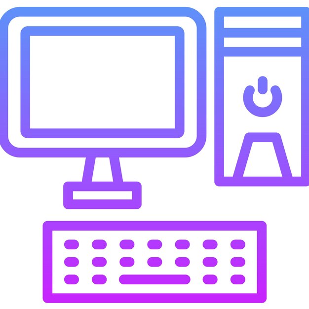 Ilustración de icono vectorial de computadora del conjunto de iconos de dispositivos electrónicos