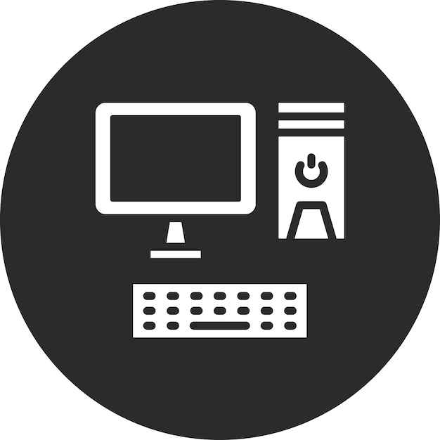 Ilustración de icono vectorial de computadora del conjunto de iconos de dispositivos electrónicos