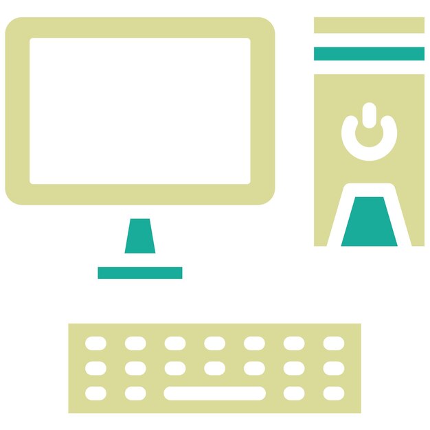 Ilustración de icono vectorial de computadora del conjunto de iconos de dispositivos electrónicos