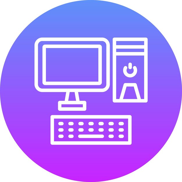 Ilustración de icono vectorial de computadora del conjunto de iconos de dispositivos electrónicos