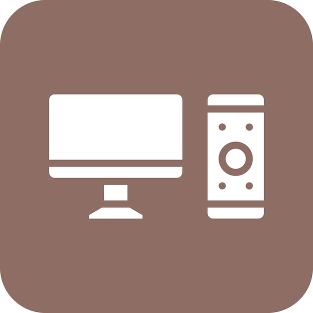 Ilustración de icono vectorial de computadora del conjunto de iconos de papelería de Office