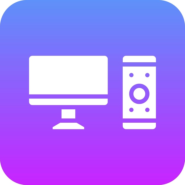 Ilustración de icono vectorial de computadora del conjunto de iconos de papelería de Office