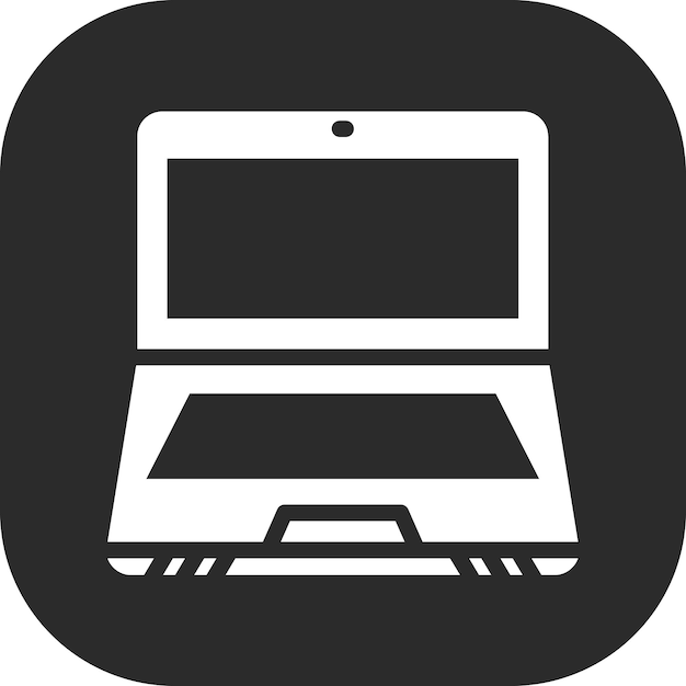 Ilustración del icono vectorial de la computadora portátil del conjunto de iconos de dispositivos electrónicos