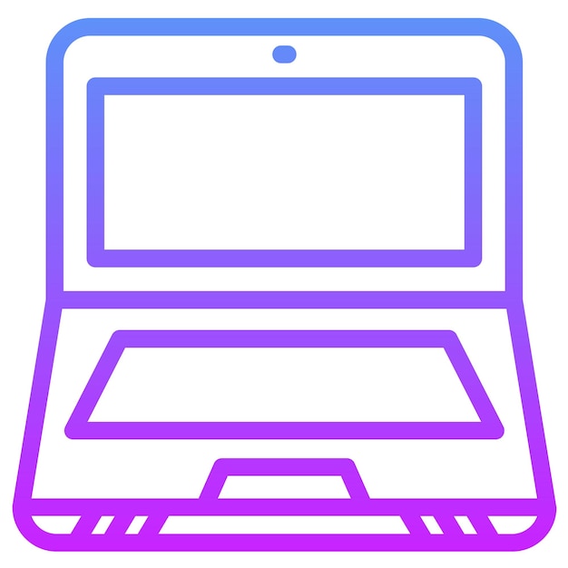 Ilustración del icono vectorial de la computadora portátil del conjunto de iconos de dispositivos electrónicos