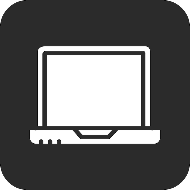 Ilustración del icono vectorial de la computadora portátil del conjunto de iconos de tecnología