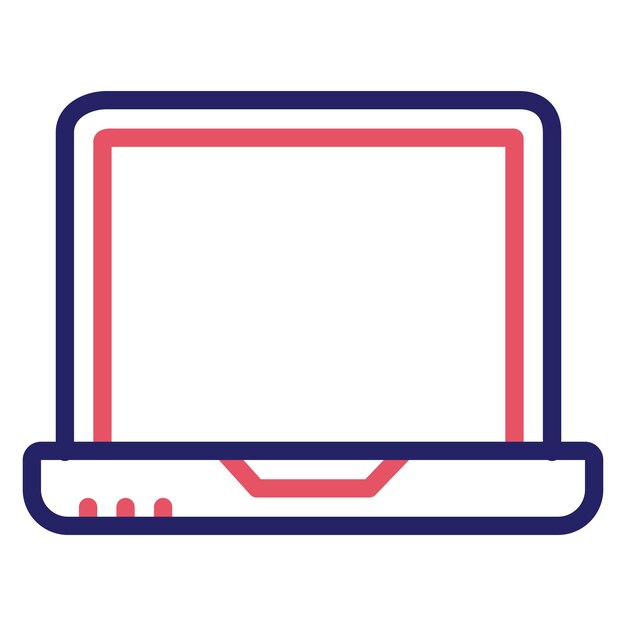 Ilustración del icono vectorial de la computadora portátil del conjunto de iconos de tecnología