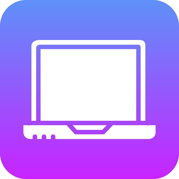 Ilustración del icono vectorial de la computadora portátil del conjunto de iconos de tecnología