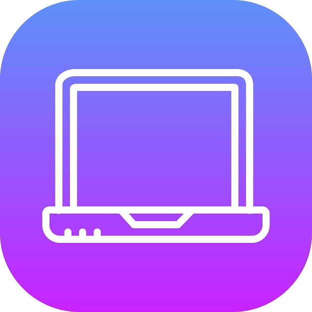 Ilustración del icono vectorial de la computadora portátil del conjunto de iconos de tecnología