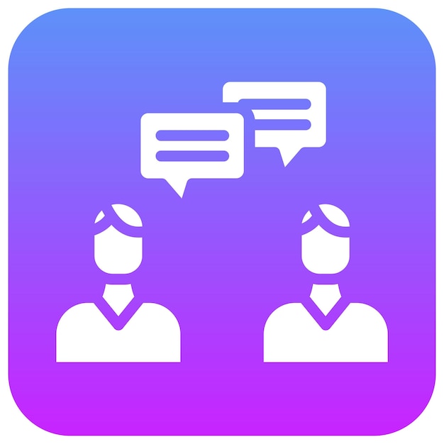 Ilustración del icono vectorial de comunicación del conjunto de iconos de liderazgo