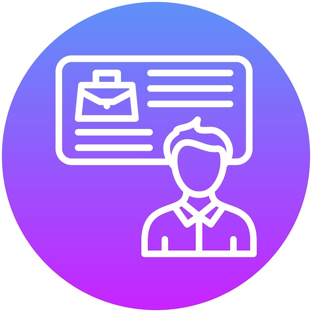 Ilustración del icono vectorial de la conferencia del conjunto de iconos de capacitación empresarial