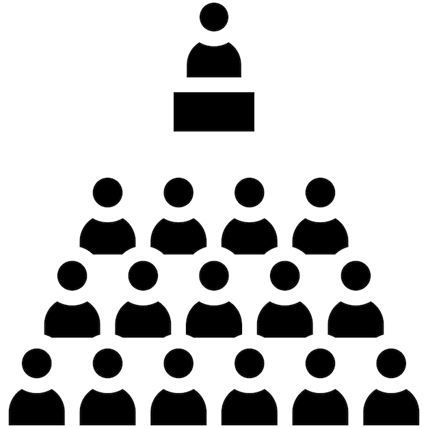 Ilustración del icono vectorial de la conferencia del conjunto de iconos de la economía empresarial