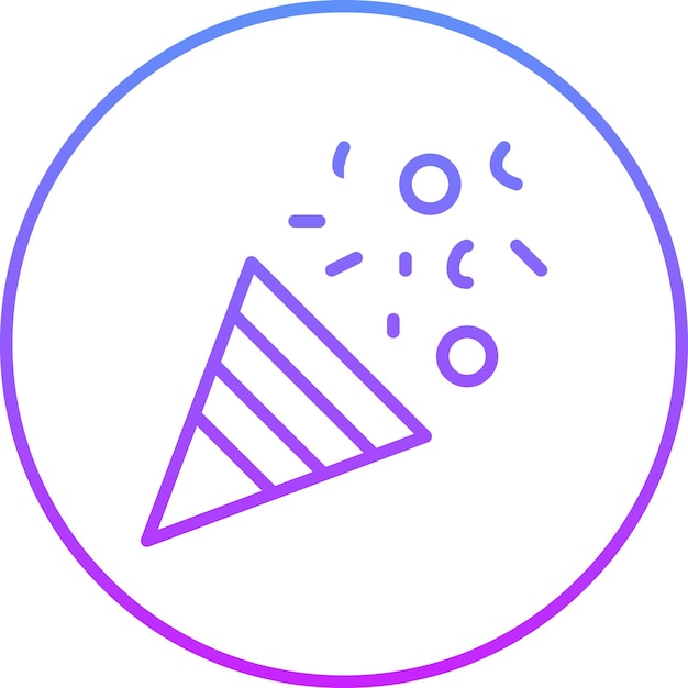 Ilustración de icono vectorial de confeti del conjunto de iconos del Año Nuevo