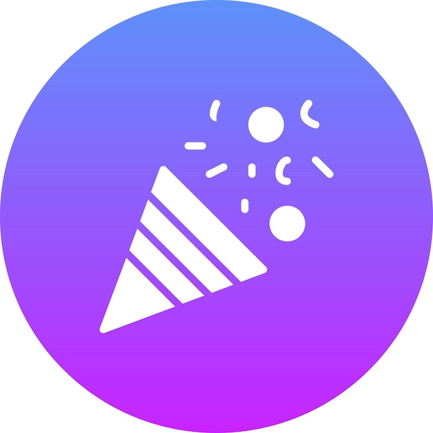 Ilustración de icono vectorial de confeti del conjunto de iconos del Año Nuevo