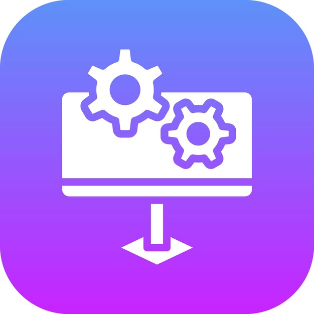 Ilustración del icono vectorial de configuración del conjunto de iconos de marketing de OnGRCG