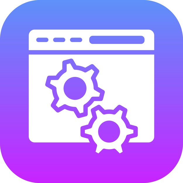 Ilustración del icono vectorial de configuración del conjunto de iconos de marketing web