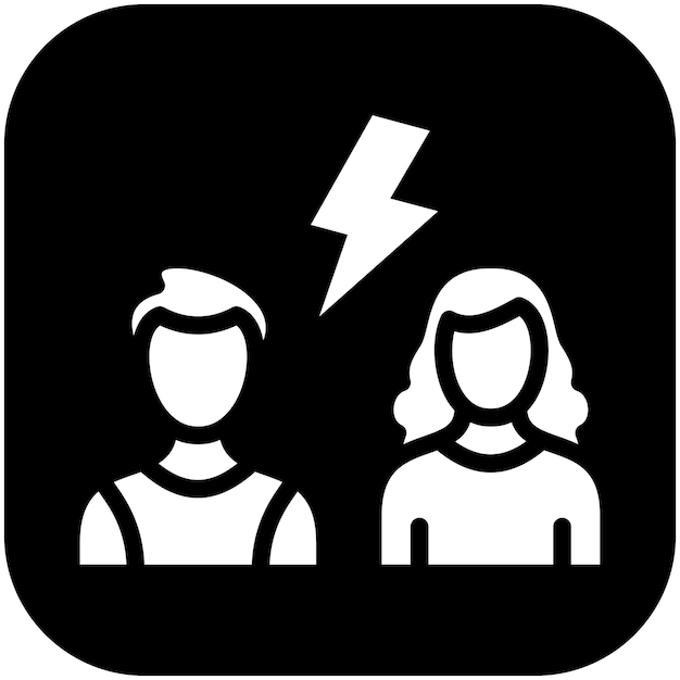 Ilustración del icono vectorial de conflicto del conjunto de iconos de cine