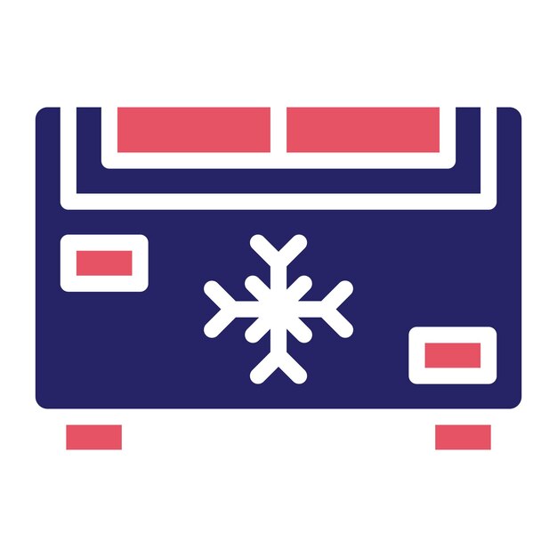 Ilustración del icono vectorial del congelador del conjunto de iconos de Mall
