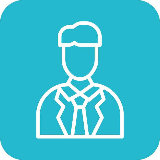 Ilustración del icono vectorial del conjunto de iconos de contabilidad del asesor financiero masculino