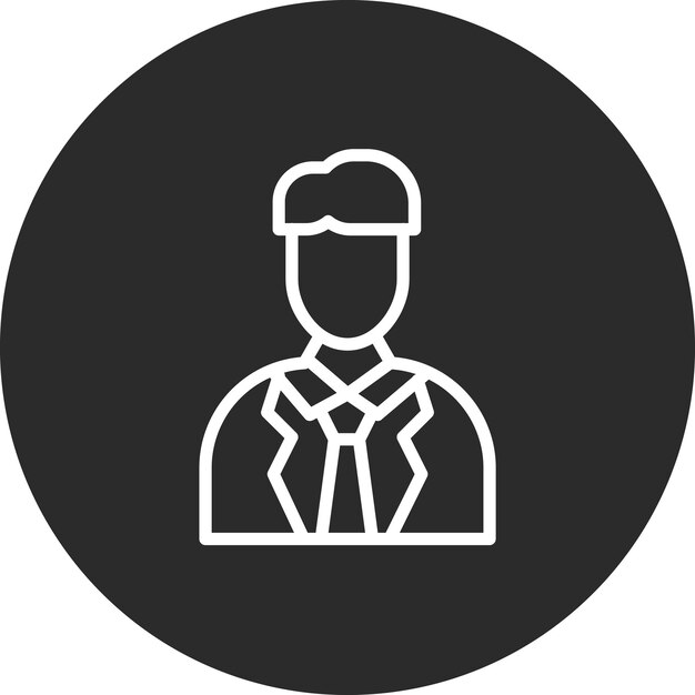 Ilustración del icono vectorial del conjunto de iconos de contabilidad del asesor financiero masculino