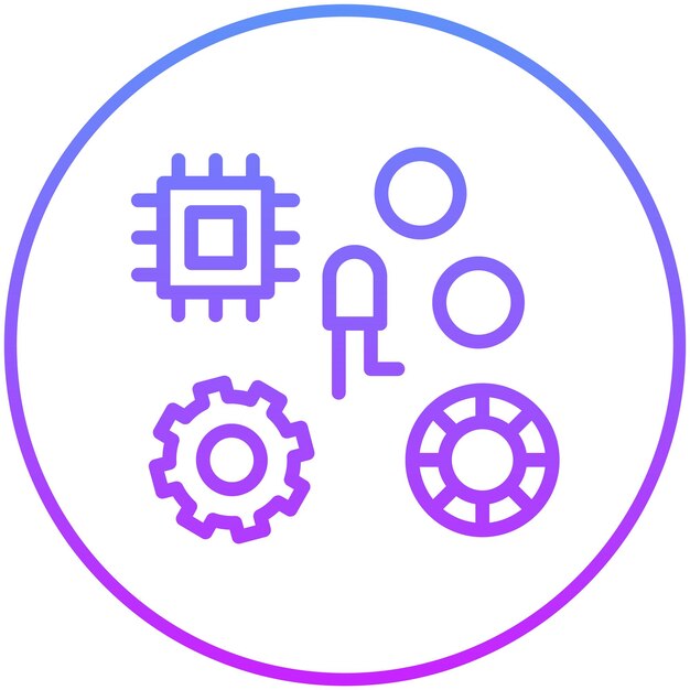 Ilustración del icono vectorial del conjunto de iconos de robótica
