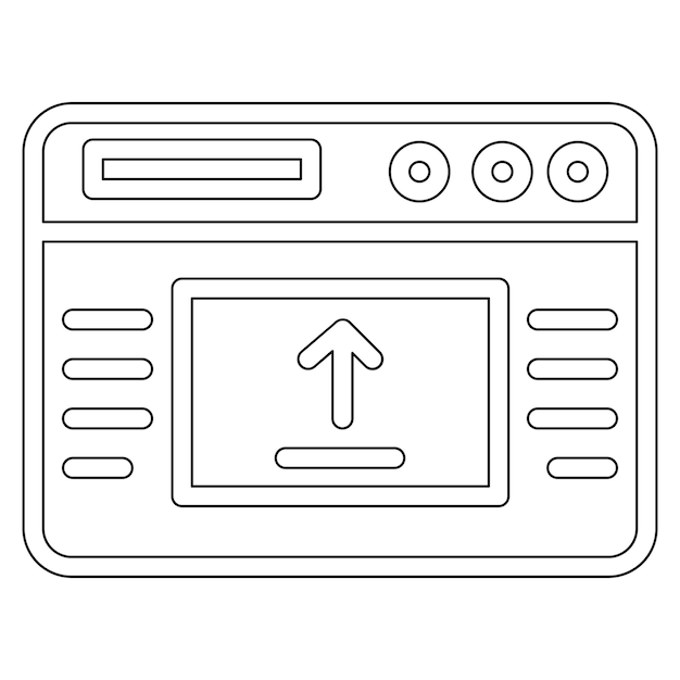 Ilustración del icono vectorial del conjunto de iconos SEO y SEM de la página web de carga