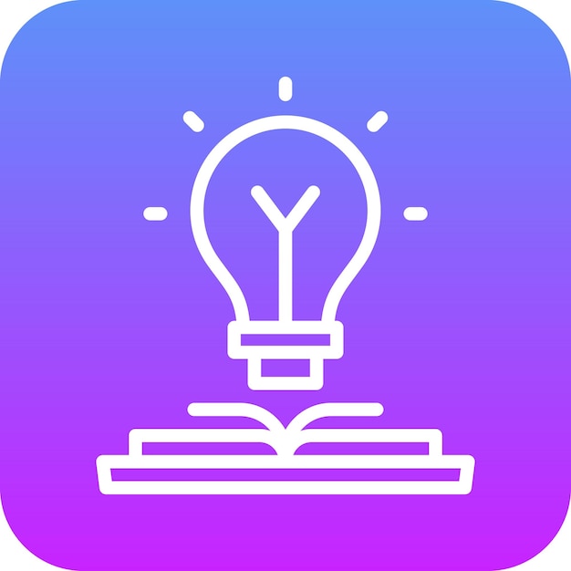 Ilustración del icono vectorial del conocimiento del conjunto de iconos de Investigación y Ciencia