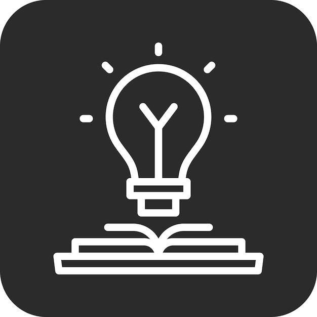 Ilustración del icono vectorial del conocimiento del conjunto de iconos de Investigación y Ciencia