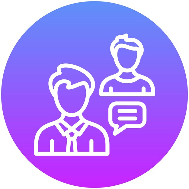 Ilustración del icono vectorial del consultor del conjunto de iconos de Gig Economy