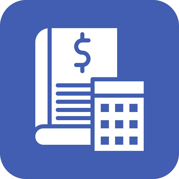 Ilustración del icono vectorial de contabilidad del conjunto de iconos de banca y finanzas