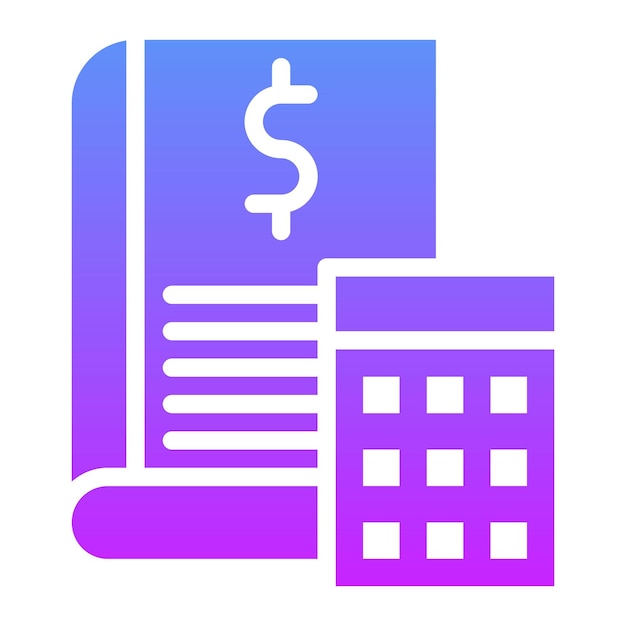 Ilustración del icono vectorial de contabilidad del conjunto de iconos de banca y finanzas